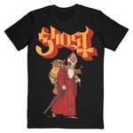 Ghost Unisex Adult Greetings From Papa Noel T-Shirt XL Svart Black XL