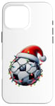 Coque pour iPhone 16 Pro Max Futbol Chapeau de Noël pour baby-foot