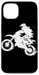 Coque pour iPhone 13 Moto cross Dirt Bike Racing Off Road Blanc Noir Cool Bike