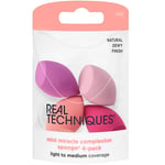 REAL TECHNIQUES 4-Mini Miracle Complexion Long Lasting Blending Sponge Set *NEW*