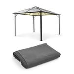 Panthéon Solid Sky Ambient Solar pergola 3x4 m éclairage solaire