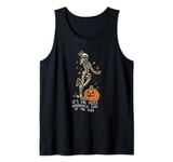 Happy Halloween Skeleton and Jack O Lantern Tank Top