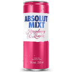 ABSOLUT MIXT RASPBERRY & LEMON 12 X 250ML PRE-MIXED READY TO DRINK COCKTAILS