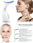 LED Neck Care Vibration Massager Remove Wrinkle Lift Double Chin Tight Device UK