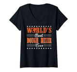 Womens Retro Motif Worlds Best Dough Mixer V-Neck T-Shirt