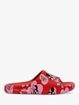 Melissa Kids' Free Print Minnie Mouse Sliders, Red/Multi