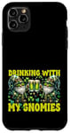 Coque pour iPhone 11 Pro Max Green Beer Drinking With My Gnomies Cute St Pattys Day Gnome