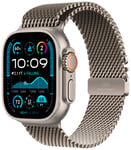 Apple Watch Ultra 2 GPS + Cellular 49mm Natural Titanium Case with Natural Titanium Milanese Loop MX5R3KS/A