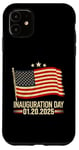 Coque pour iPhone 11 20 janvier 2025 Jour d'inauguration du drapeau américain du président Trump