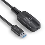 Cable telephone Sonero - S-XU3030-050 - Rallonge active USB 3.2 Gen1x1 - A/C - noir - 5.00m