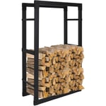 Etagère porte bois 8 tailles - Range-bûches - Porte buche -noir- rack pour bois de chauffage 150x80x25cm - Hengda