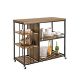 SoBuy SVW18-F, Serving Trolley Kitchen Trolley Cart Mobile Kitchen Shelf Kitchen Storage Trolley with 5 Shelves