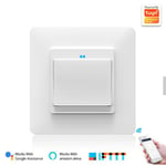 Commutateur Wifi Intelligent Interrupteur Mural à Commande Vocale Fonctionne avec Google Assistant Amazon Alexa,Blanc