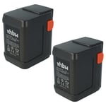 vhbw 2x Batteries compatible avec Gardena taille haie EasyCut 48 Plus (8874-20) 4000mAh, 18V, Li-ion