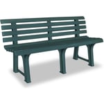 Banc de jardin 145,5 x 49 x 74 cm Banc d’extérieur Chaise de jardin Plastique Vert