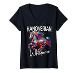 Womens Hanoverian Whisperer Horse V-Neck T-Shirt