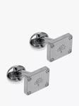 Mulberry Rectangular Plaque Cufflinks, Silver