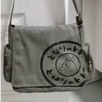 Min granne Totoro Canvas Messenger Bag Cartoon Student Book Messenger Bag med Flera Fickor Armégron