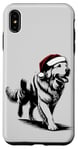 Coque pour iPhone XS Max Père Noël Golden Retriever Chien Noël Santa Retriever