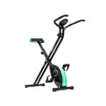 Cecotec - Vélo Statique Pliable Magnétique X-Bike Pro. Pulsomètre, Écran lcd, Résistance Variable 8 niveaux, Pédales avec une Prise Maximale, 2.5 kg