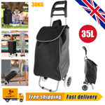 Large Capacity Lightweight Wheeled Shopping Trolley Cart on 2 Wheels Bag Folding