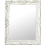 Maisonchic - Miroir mural Miroir Salle de bain / Style baroque 50x60 cm Blanc