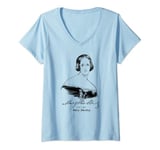 Womens Mary Shelley, English Writer, Frankenstein V-Neck T-Shirt