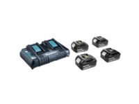 Makita PowerPack LXT - Batteriladdare + batteri 4 x - Li-Ion - 5 Ah - 90 Wh - 2 x batterier laddas