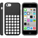 Original Genuine Apple iPhone 5C Silicone Dot Case Cover - Black MF040ZM/A