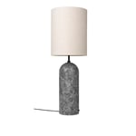 Gubi - Gravity Floor Lamp - XL High, Grey Marble/Canvas - Skärmlampor - Space Copenhagen - Grå