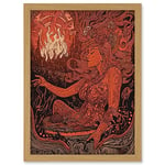 Artery8 You Light my Fire The Temptress Concept Art Artwork Framed A3 Wall Art Print