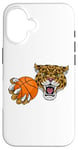 Coque pour iPhone 16 Ballon de basket Jaguar Leopard Cheetah Panther