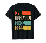 2nd Year Wedding Anniversary Best Epic Husband Since 2022 T-Shirt