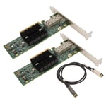 2 kpl MNPA19 XTR 10 Gb SFP+ PCIE-verkkokortti 3,28 jalan muunnoskaapelilla PICE-verkkosovitinkortti Windowsille PC:lle