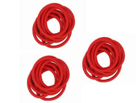 30 X Red Thick Endless School Hair Elastic Bobbles Snag Free No Metal