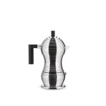 Alessi - Pulcina Espresso coffee maker Silver - 1 cup - Kaffemaskiner och kaffebryggare - Michele De Lucchi - Silver,Svart