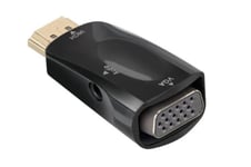 Adaptateur Ekon HDMI mâle vers VGA femelle - jack 3.5mm noir -ECITADHDMIVGAK  