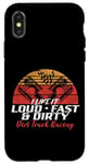 iPhone X/XS Dirt Track Racing Race Retro Piston I Like It Loud Fast & Case