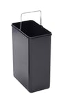 Arregui Step Bin Poubelle de rechange en plastique avec poignée en métal Noir 15 l