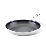 Circulon SteelShield C Series Stainless Steel Frying Pan 32cm - Large Induction Frying Pan with Hybrid Non Stick, Metal Utensil Safe & Dishwasher Safe Cookware