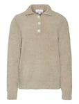 Vero Moda Girl Vmbess Ls Short Polo Neck Pullover Girl Beige