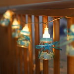 Festive Lights - Baby Novelty Fairy String Lights - Battery Powered Cute Jar Bottles and Shapes - Blue