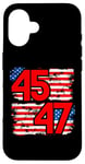 Coque pour iPhone 16 45 47 Trump 2024, Trump President 45 47, 45 47 Chemise pour homme