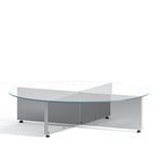 NM3 - NM19 Coffee Table - Sidebord - Sølv - Glass/Metall