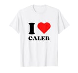 I Love Caleb I Heart Caleb Y2k Red Heart Caleb Name T-Shirt