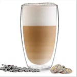 2023 - Design Latte Macchiato Glas (4 X 330ml) - Dubbelväggiga Glas Tillverkade Av Borosilikatglas