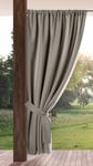 Eurofirany Garden Rideau Extérieur avec Passe Tringle - 1 pc. Rideau Imperméable, Coupe-Vent, Rideau pour Pergola, Cabanon Jardin Exterieur, Gazebo, Terrasse, Pavillon, 155x200 cm, Cappuccino