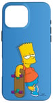 Coque pour iPhone 16 Pro Max The Simpsons Bart Simpson Bleu ciel