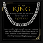 To My King Gift Necklace Gift from Wife to Husband Valentine Gift for Husband