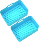 Silicone Air Fryer Liners for Ninja Dual Fryer, Liner Blue